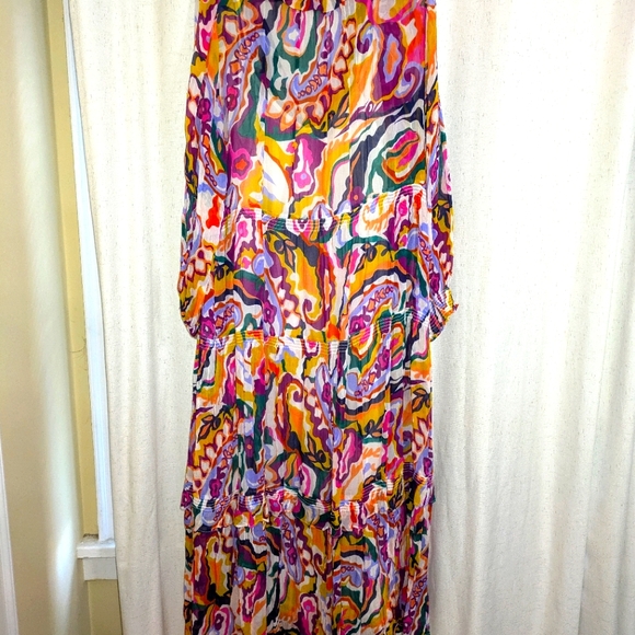 Anthropologie sheer tiered Maxi Dress - Picture 2 of 2